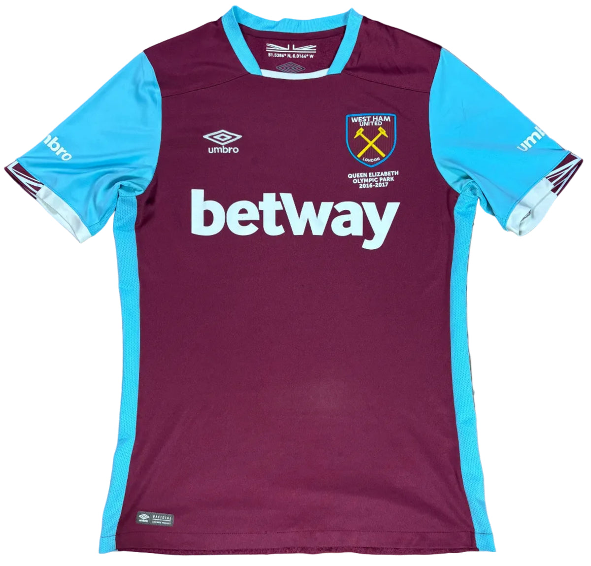 West Ham 2016/17 Home Umbro Football Shirt Medium