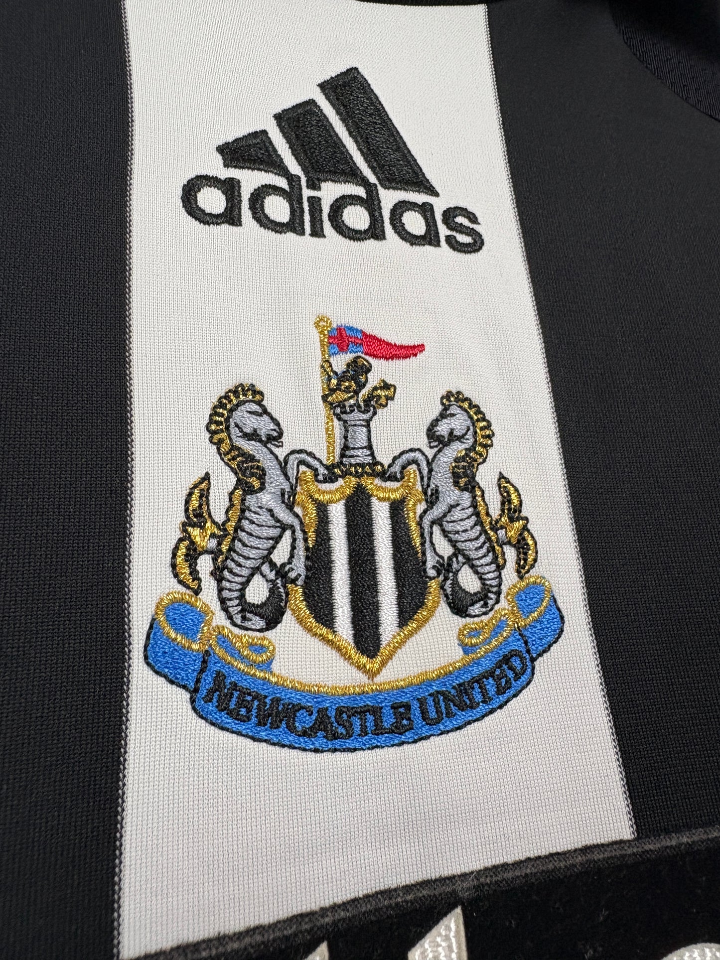 Newcastle United 2007/09 Home Adidas Football Shirt XL Viduka 36