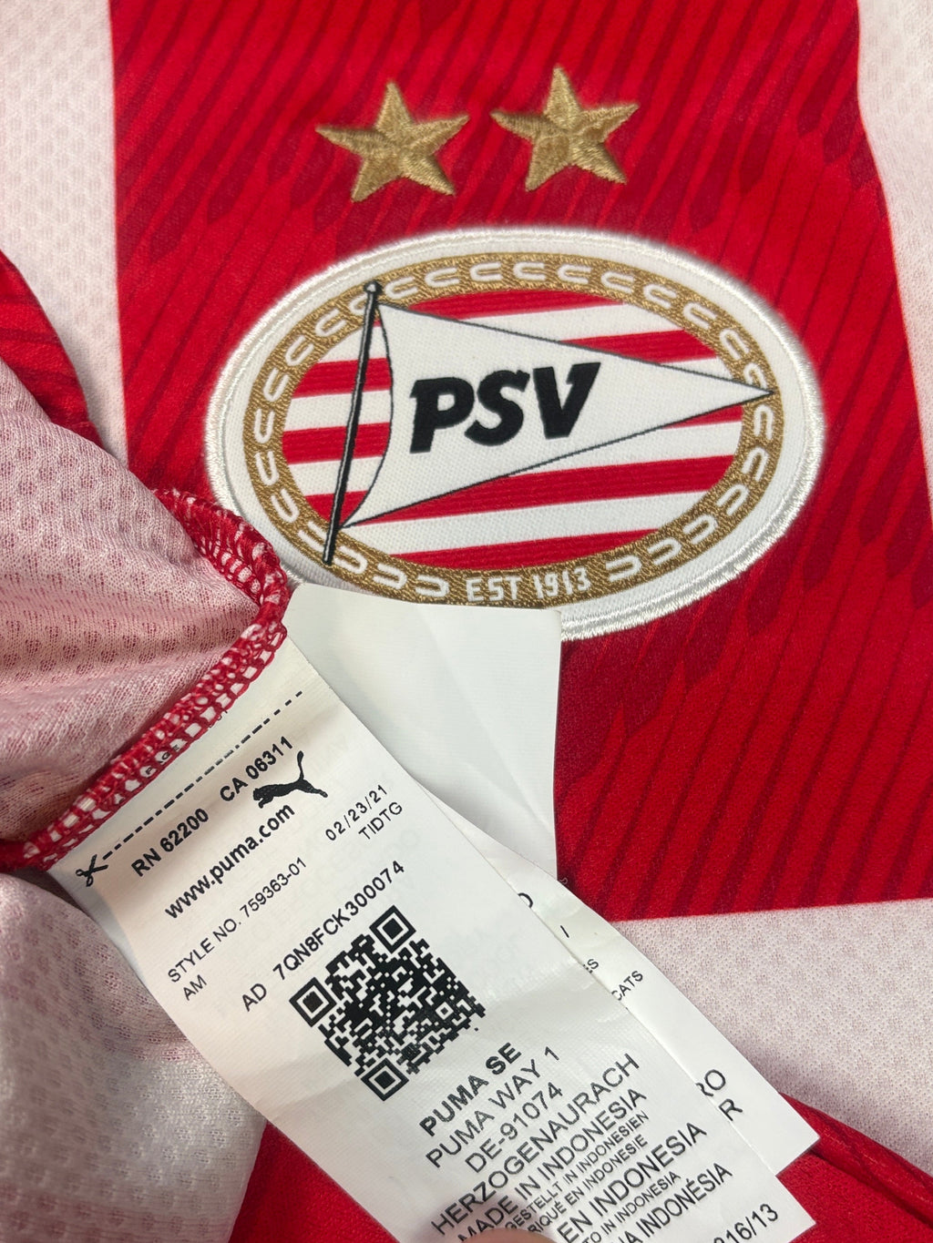PSV 2021/22 Home Puma Football Shirt Small