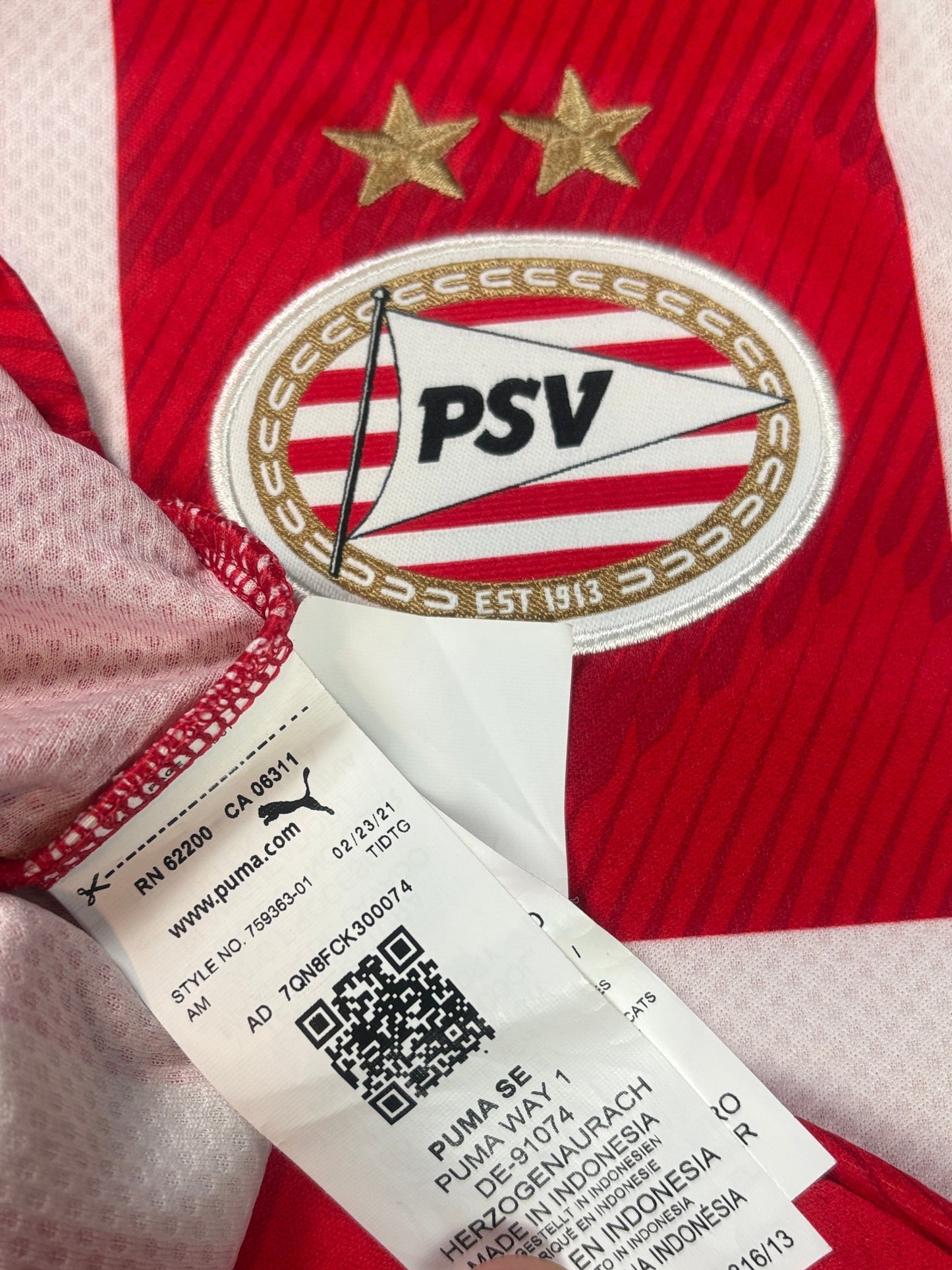 PSV 2021/22 Home Puma Football Shirt Small